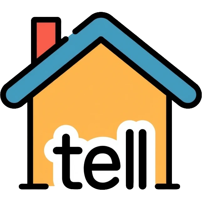 home with the text "tell" emoji