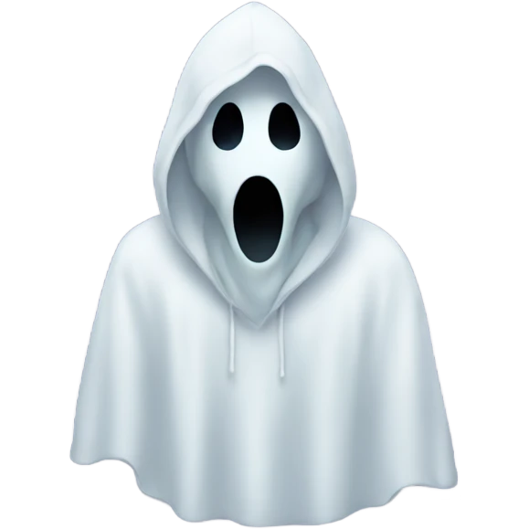 Ghost wearing a hoodie emoji