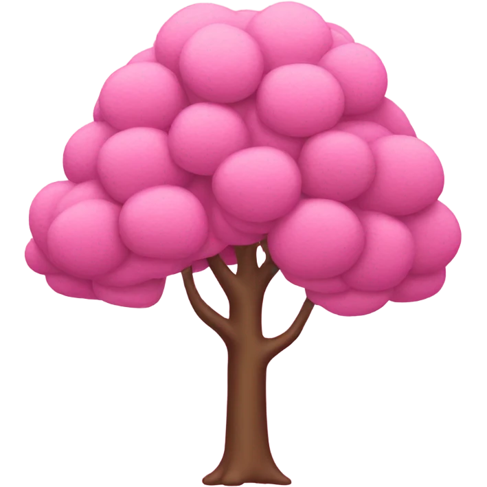 Pink tree emoji