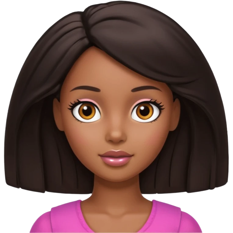 Black Barbie doll head türk🇹🇷 emoji