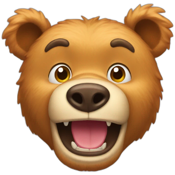 Silly bear emoji