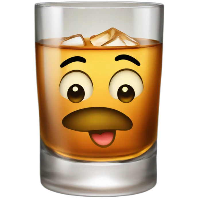liquor in whiskey glass emoji