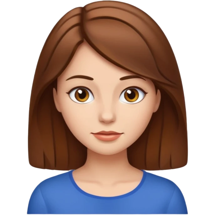 Pretty brown haired woman  emoji