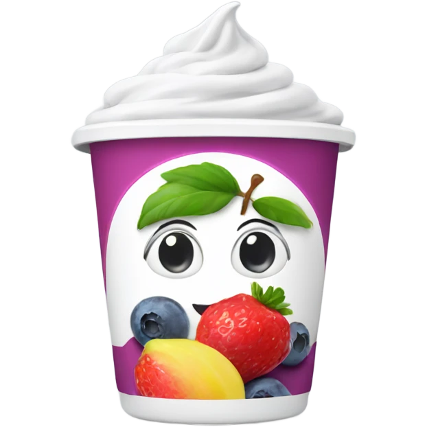Yogurt with fruit  emoji