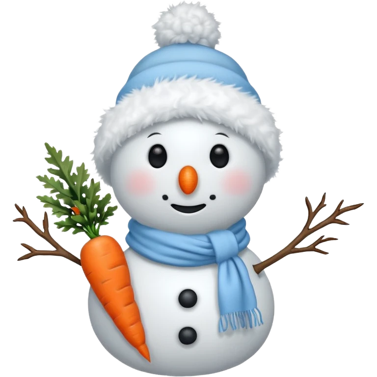 snowman with light blue scarf emoji