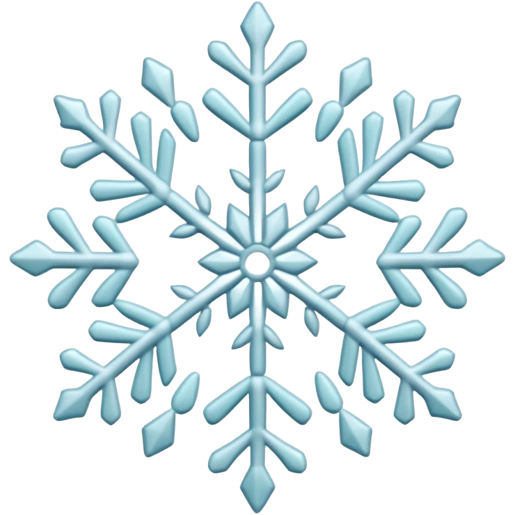 snowflake with different color & pattern emoji