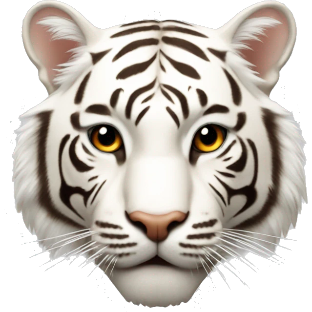 albino bengal tiger emoji
