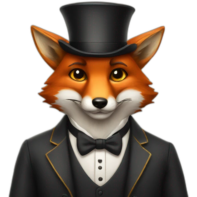 fox gentleman emoji