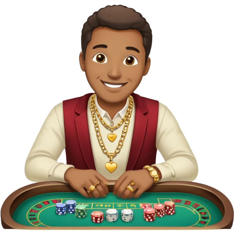 Thug playing craps emoji