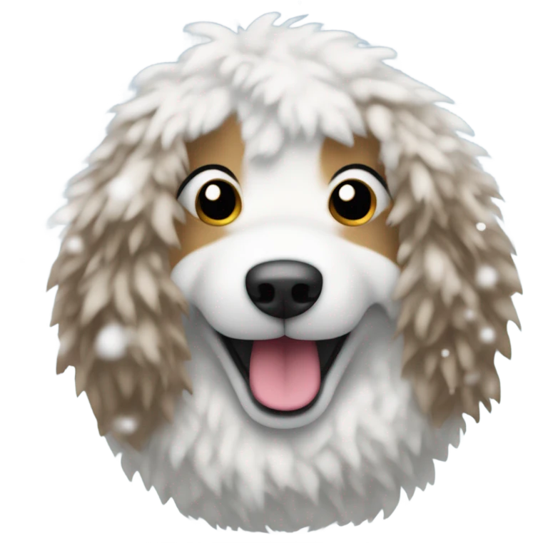 Dog in the winter emoji