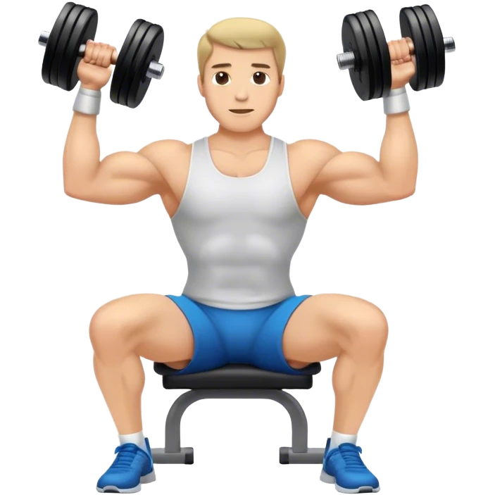 man seated dumbbell wrist curl emoji