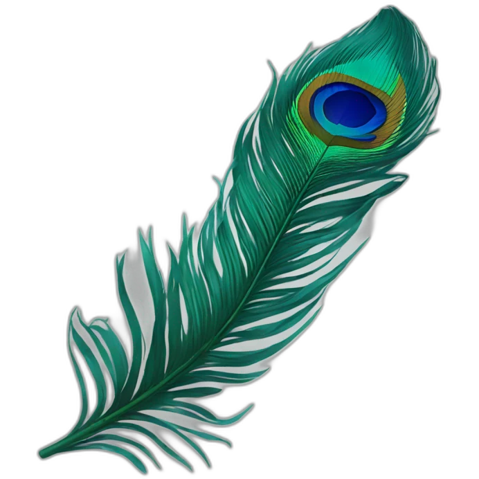 Peacock feather emoji