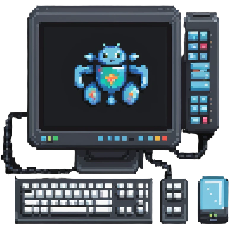 computer with AI interface emoji