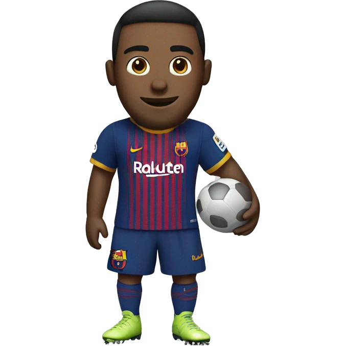Football player with barça kit emoji
