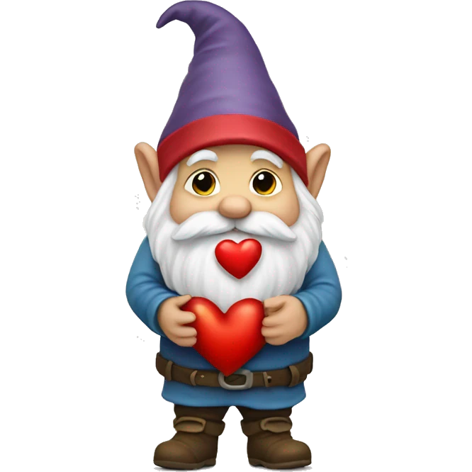 Gnome shows a heart emoji