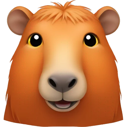Capybara with orange  emoji