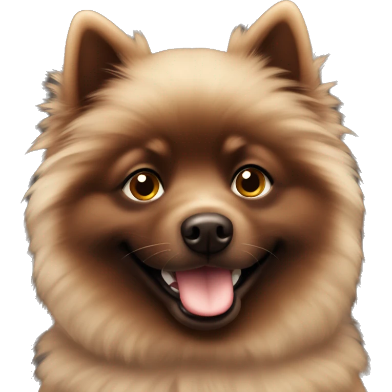 little chocolate-colored spitz  emoji