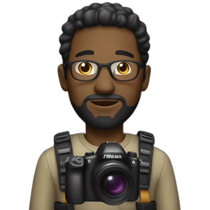black cameraman emoji
