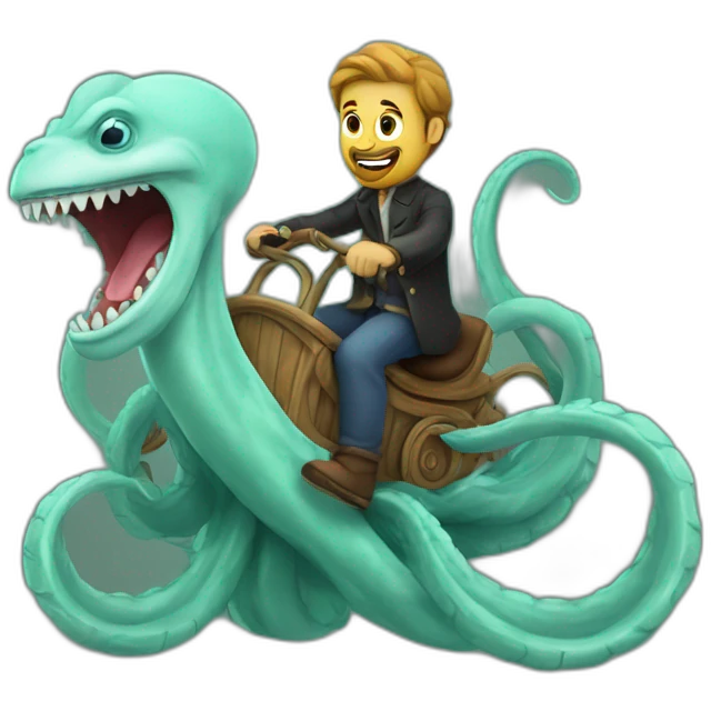 mman riding kraken emoji