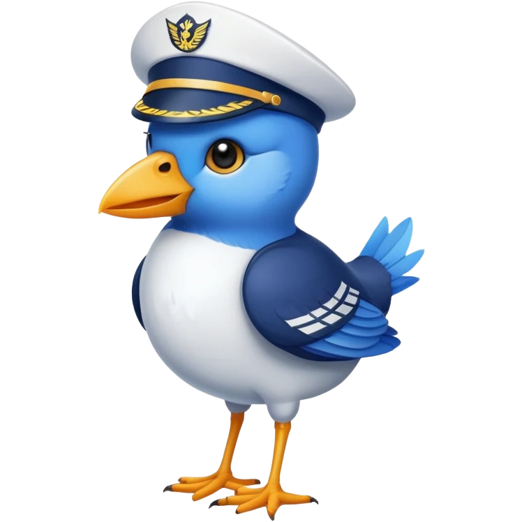 Bird wearing a sailor uniform  emoji