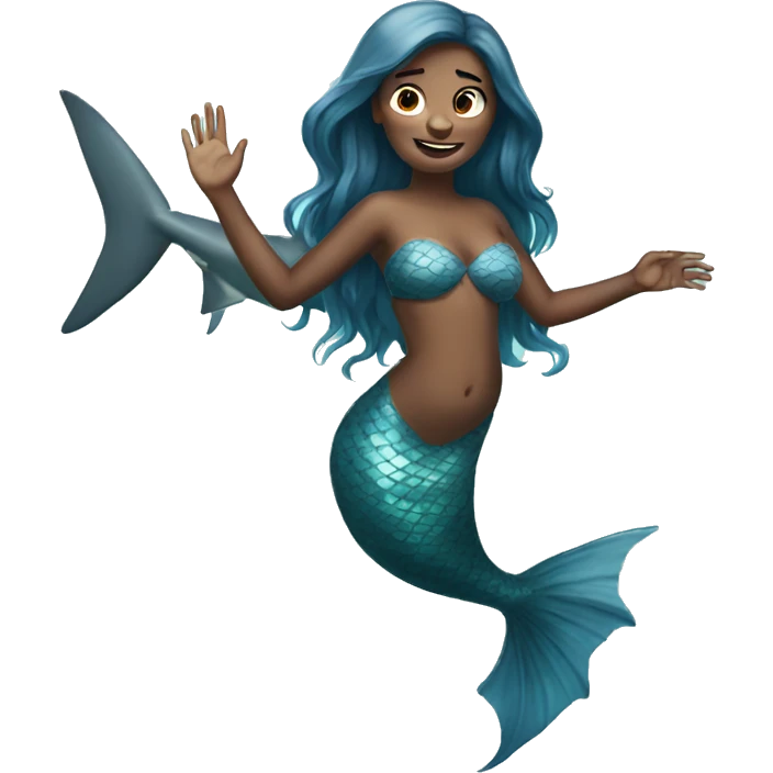 Shark mermaid emoji