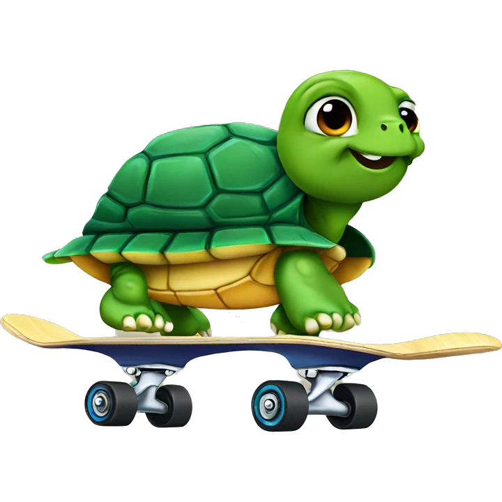 Turtle on skate or emoji