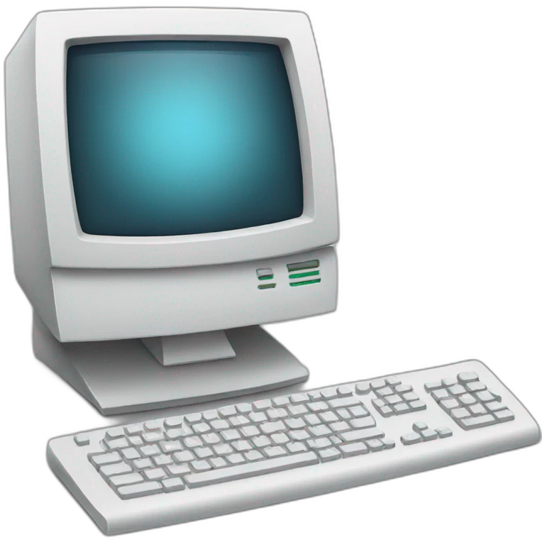 Computer with a clean screen emoji