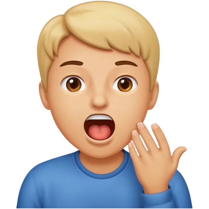 Make a person burping emoji