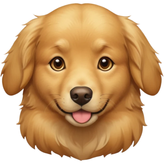 A realistic looking golden retriever. emoji