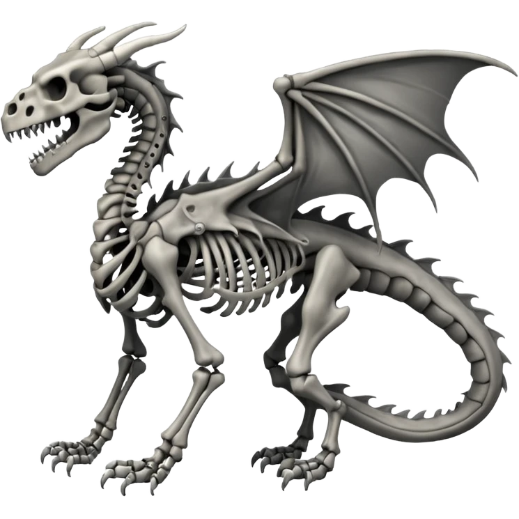 Boneknapper-Skeleton-dragon (full body) emoji