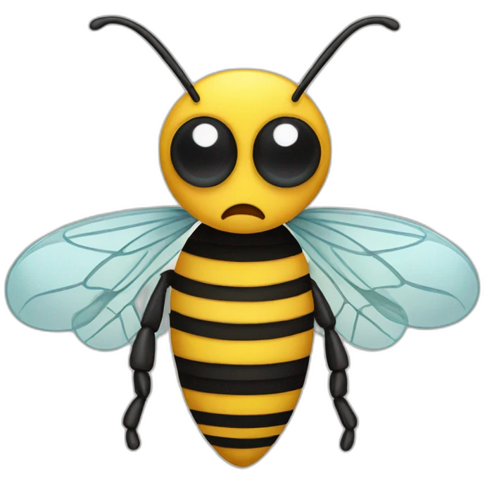 A angry guarding bee  emoji