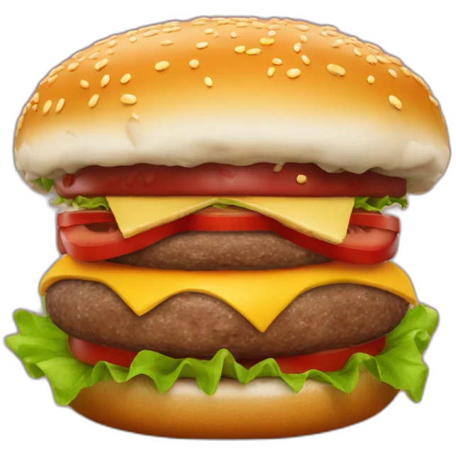 Hamburguer com formato de monstro emoji