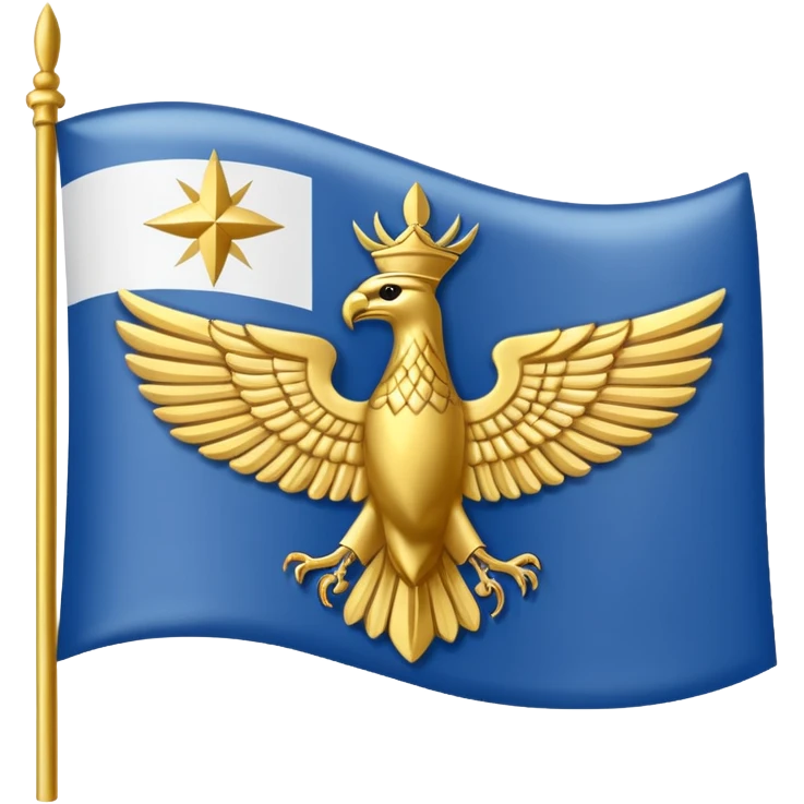 Faravahar Gold with white flag as a background emoji