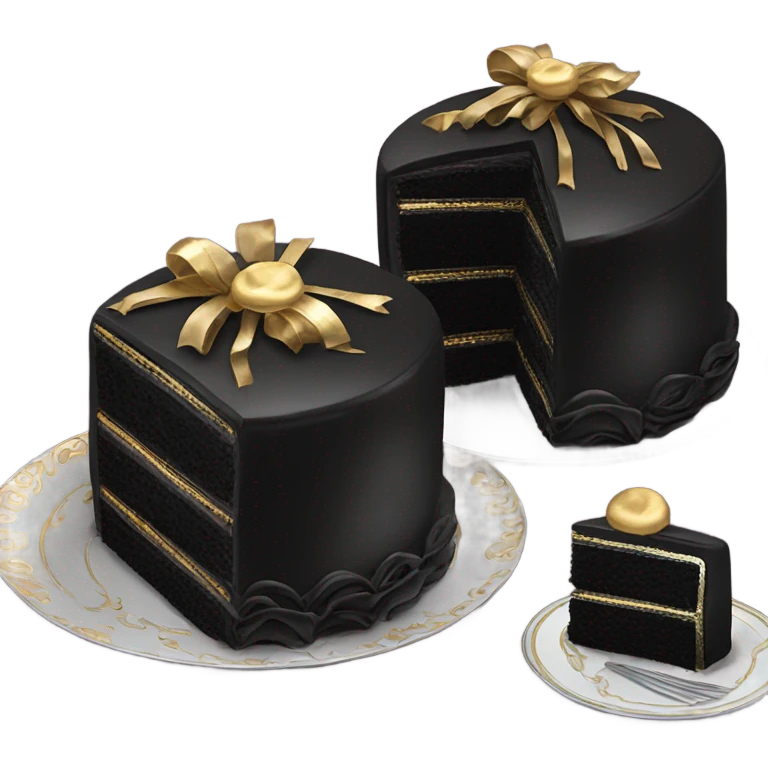 black cake emoji