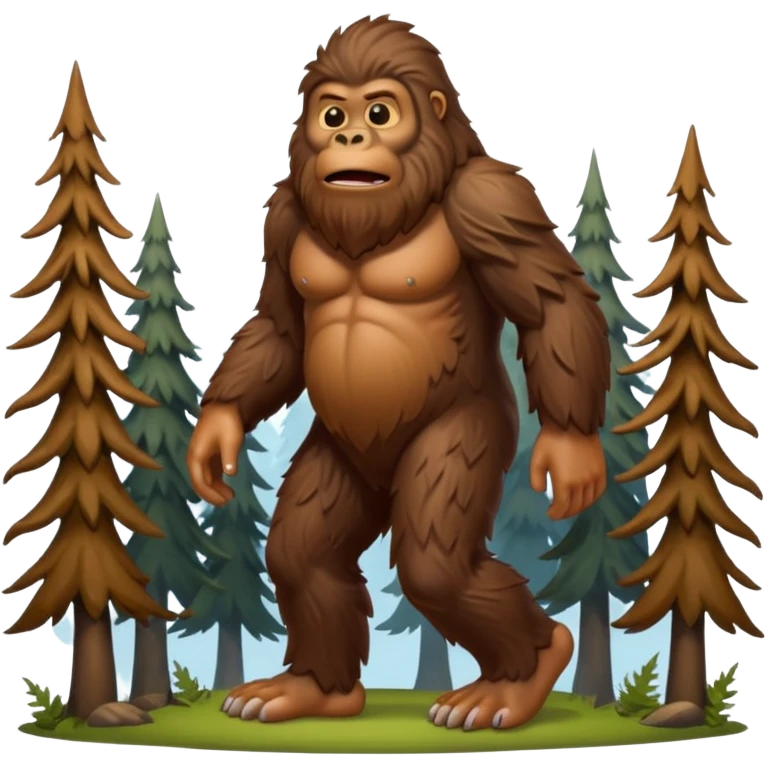 bigfoot, mysterious forest creature emoji