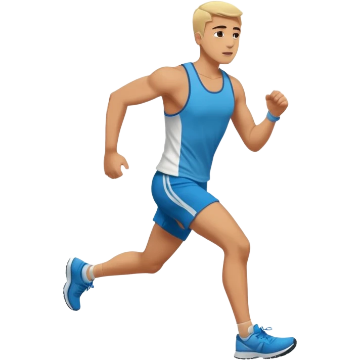 man running to the right, full body emoji