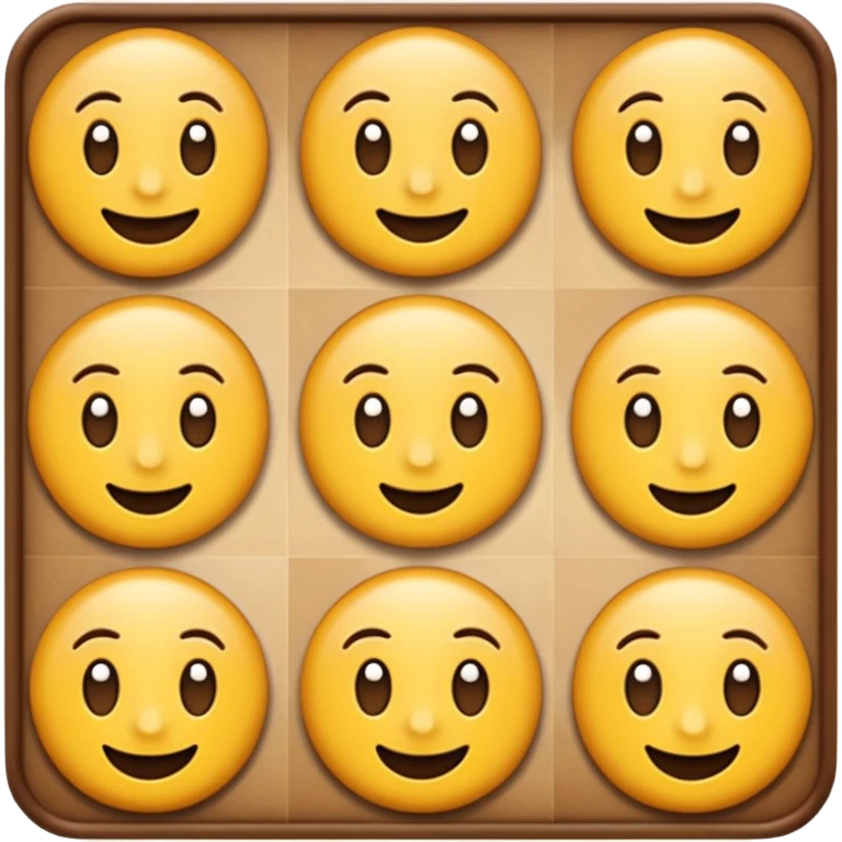 uzun bir emoji olsun böyle 8 tane emoji yan yana olsun kare kare emoji