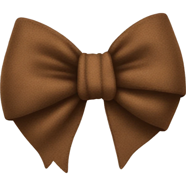 brown flannel bow emoji
