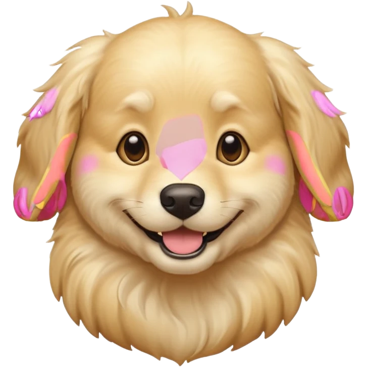 cream golden retriever emoji