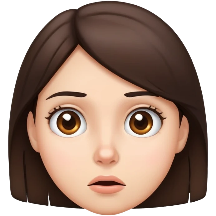 Confused brunette girl emoji
