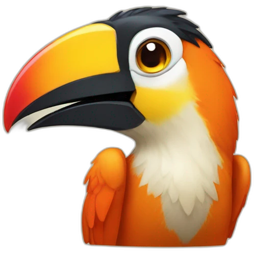 Renard avec toucan emoji