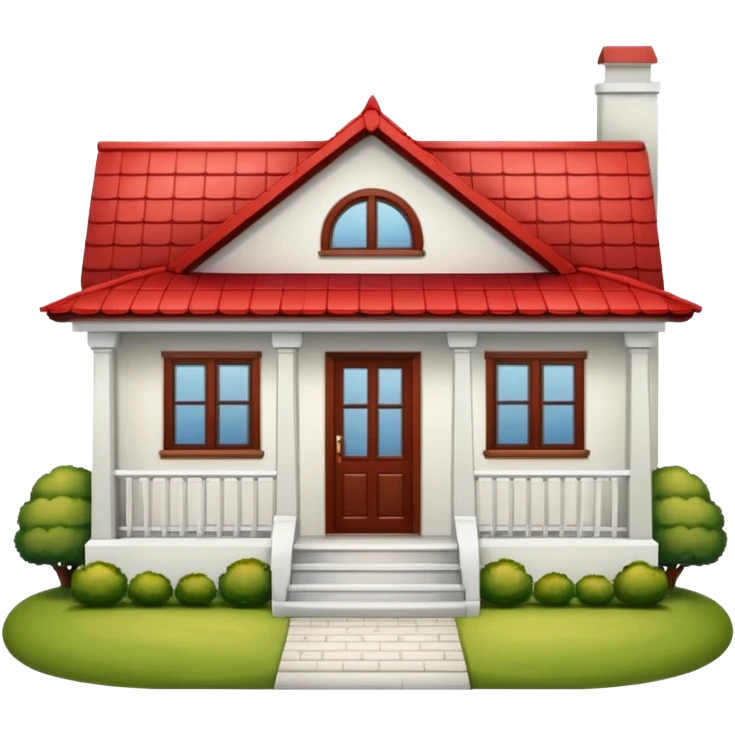 a bungalow house emoji