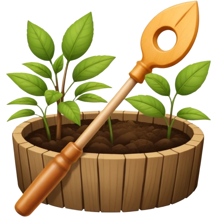 simple garden dibber tool, realistic emoji