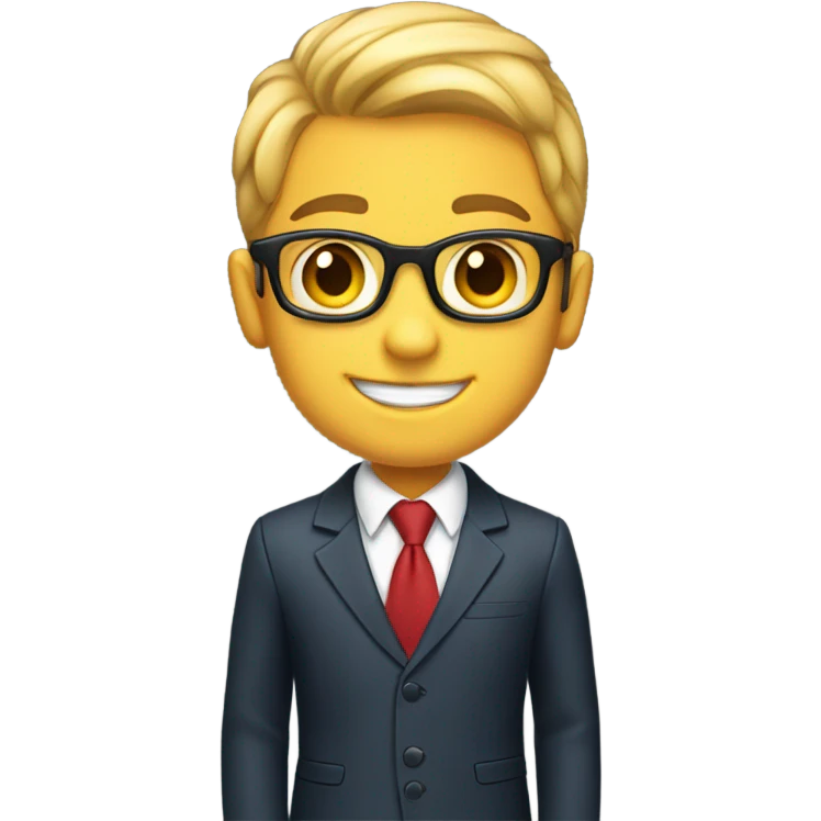 smiling boy in formal attire emoji