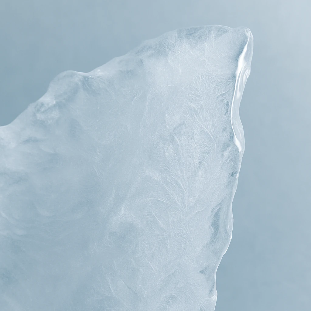 aesthetic ice, visually pleasing, elegant, cool tones, minimalistic, beautiful texture emoji