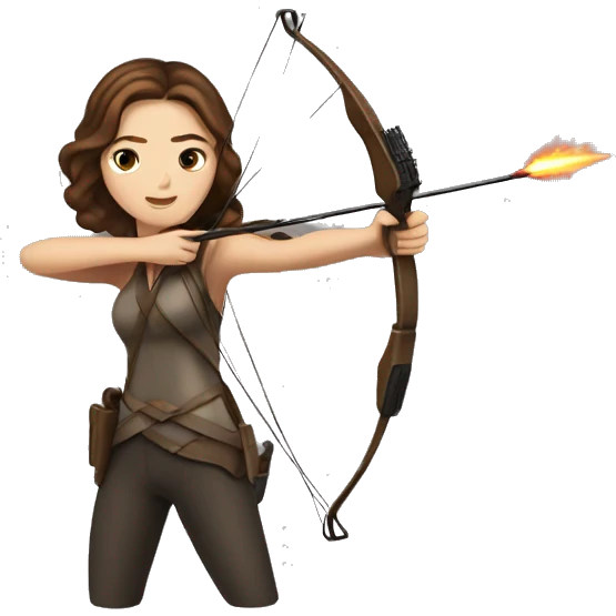 Katniss Everdeen shooting with a bow emoji