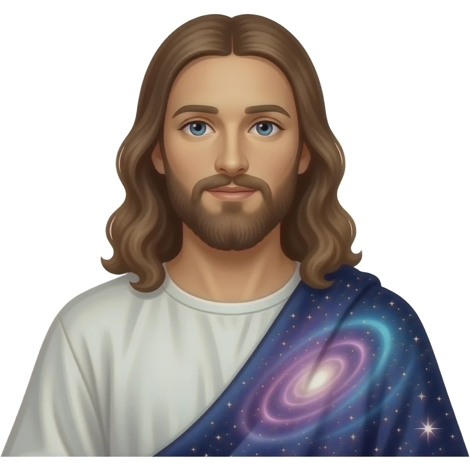 Jesus in a cosmic robe emoji