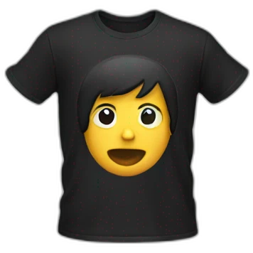 black t-shirt emoji