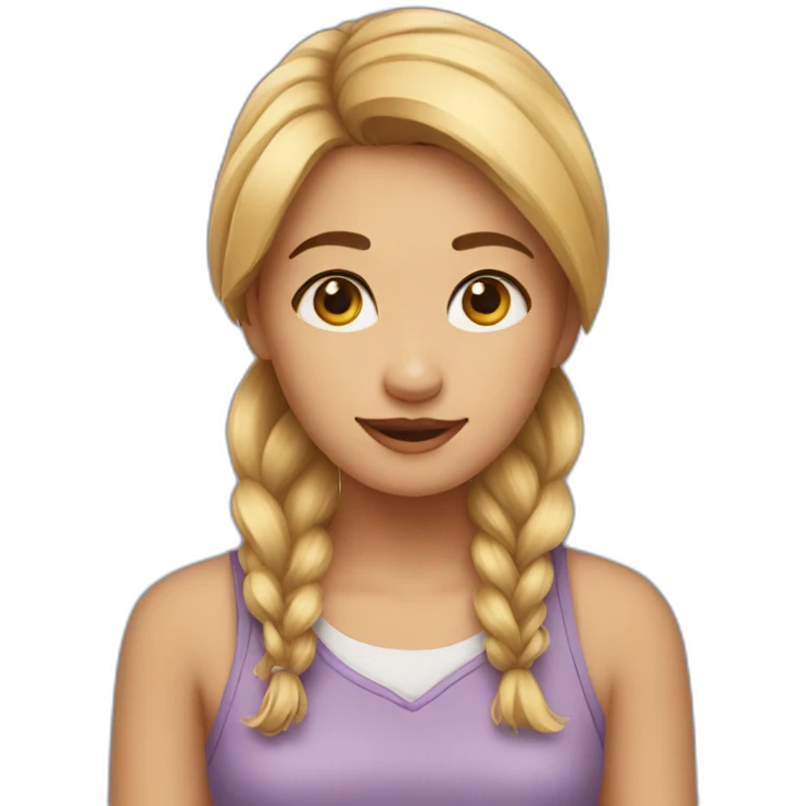 Girl with dog emoji