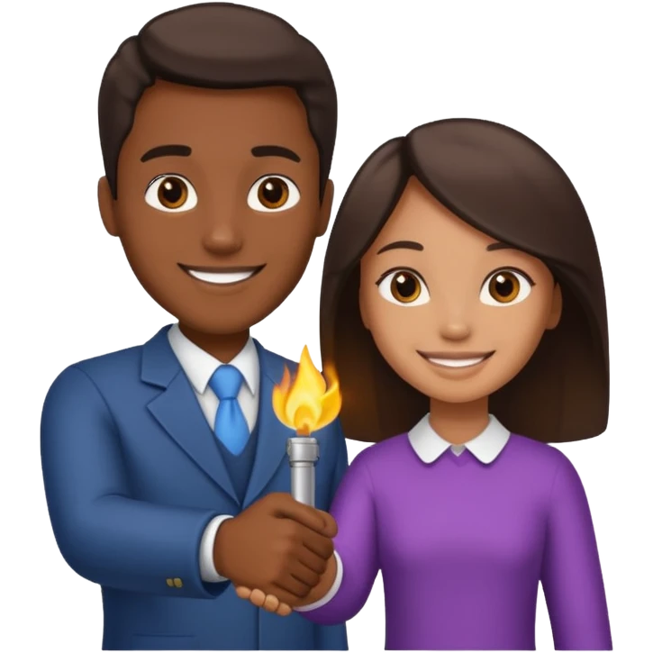 A man and a girl shaking hands, one with darker skin and one with lighter skin emoji
